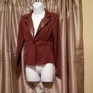 Burgundy blazer nwot